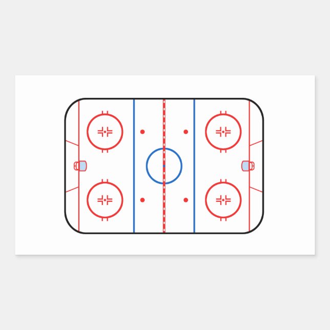 Ice Rink Diagram Hockey Game Companion Sticker (Front)