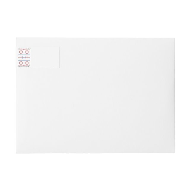 Ice Rink Diagram Hockey Game Companion Wrap Around Label (Front)