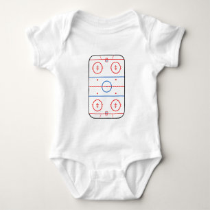 Ice Rink Diagram Hockey Game Decor Baby Bodysuit