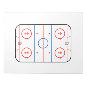 Ice Rink Diagram Hockey Game Design Notepad