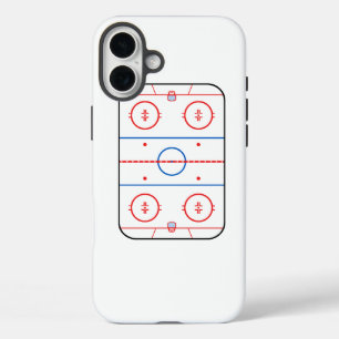 Ice Rink Diagram Hockey Game Graphic iPhone 16 Plus Case