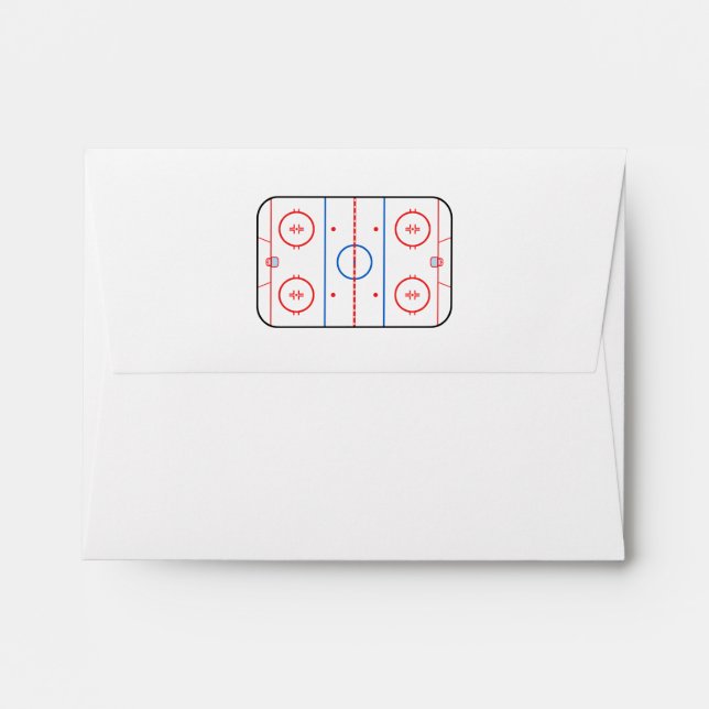 Ice Rink Diagram Hockey Game Graphic Envelopes (Back (Top Flap))