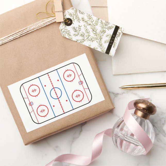 Ice Rink Diagram Hockey Game Graphic Sticker (Gifting)