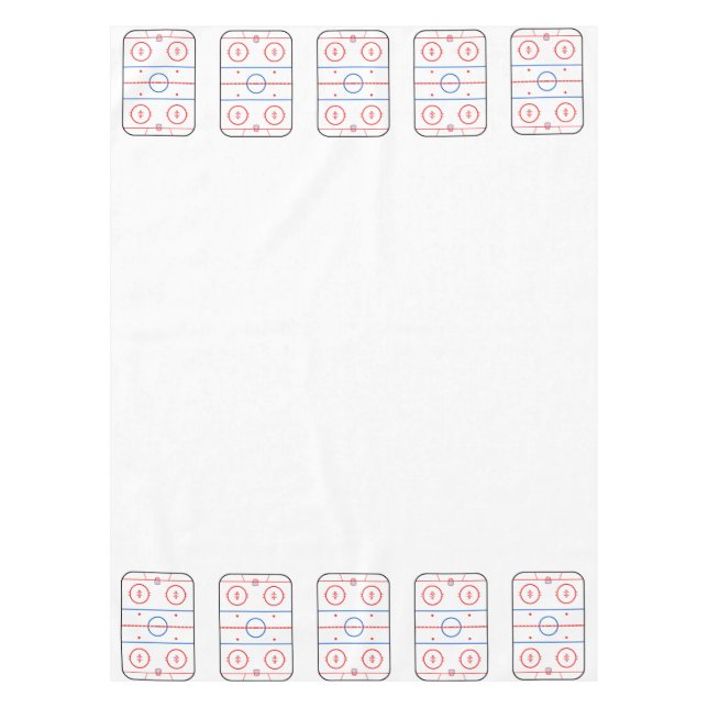 Ice Rink Diagram Hockey Game Style Tablecloth (Front)