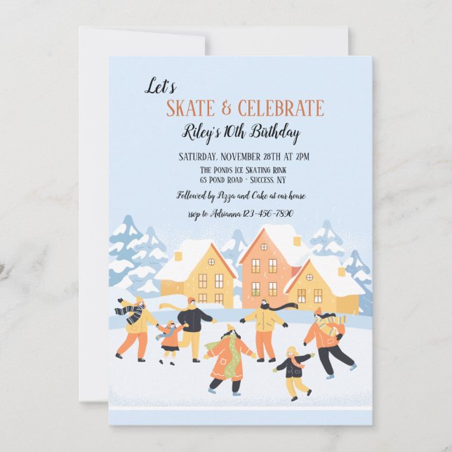 Ice Rink Invitations (Front)