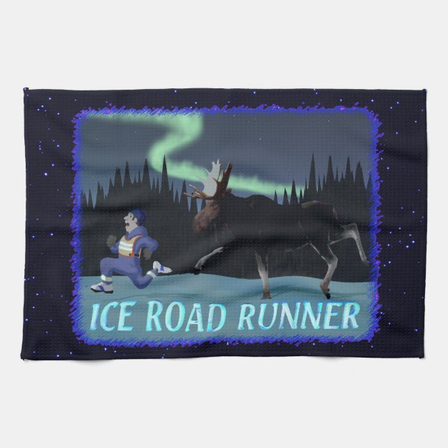 Ice Road Runner Kitchen Towel (Horizontal)