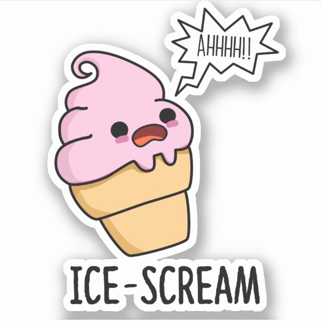 Ice-Scream Funny Ice Cream Cone Pun  (Front)