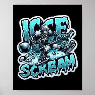 Ice Scream Hockey Costume Funny Halloween (1)  Poster