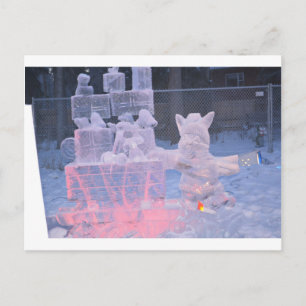 Ice Sculpture Sporting Artist Carving Arctic Gifts Postcard
