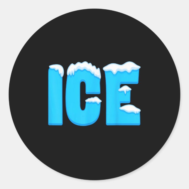 Ice Shirt Adult Kids Men Women Fire And Ice Costum Classic Round Sticker (Front)