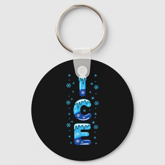 Ice Shirt Adult Kids Men Women Fire And Ice Costum Keychain (Front)