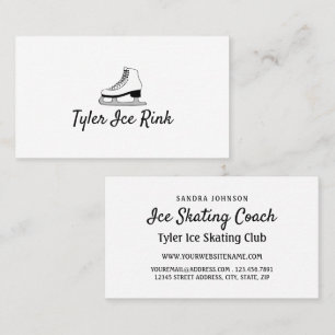 Ice Skate Design, Ice Skater, Ice Skating Coach Business Card