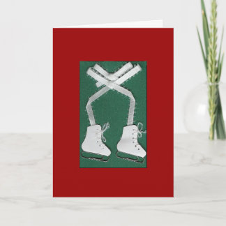ICE SKATE HOLIDAY BLANK CARD