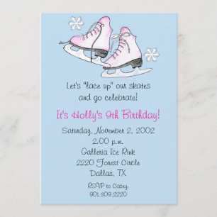 Ice Skate Invitations
