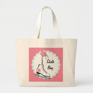 Ice Skate Large Tote Bag