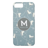 Ice skate & snowflake personalized