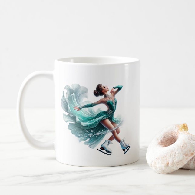 Ice Skater  Coffee Mug (With Donut)