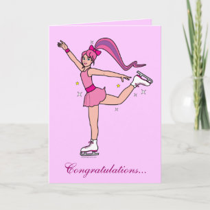 Ice Skater Congratulations: You Are a Star! Card