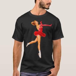 Ice Skater in Red T-Shirt