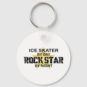 Ice Skater Rock Star by Night Keychain