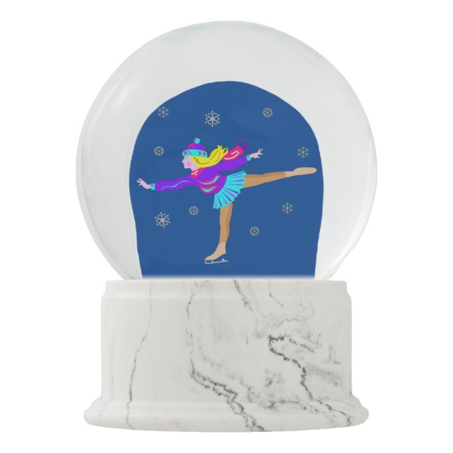 Ice Skater Snow Globe (Front)