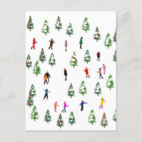 Ice Skaters Pine │ ice skating christmas winter  