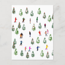 Ice Skaters Pine │ ice skating christmas winter