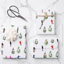 Ice Skaters Pine │ ice skating christmas winter