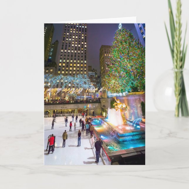 Ice Skaters Rockefeller Centre 2013 Holiday Card (Front)