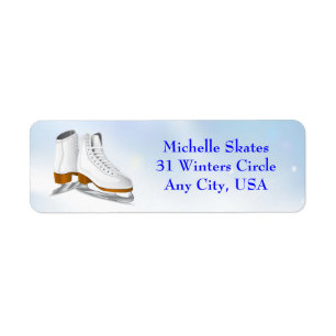 Ice Skates Address Labels