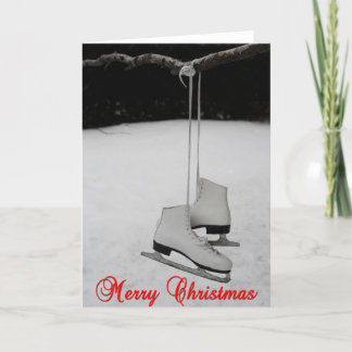 Ice Skates Christmas Card