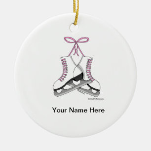 Ice Skates - Female Ceramic Ornament