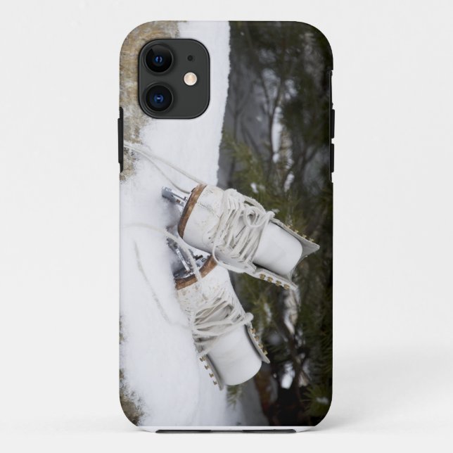 Ice skates, figure skates In snow Case-Mate iPhone Case (Back)
