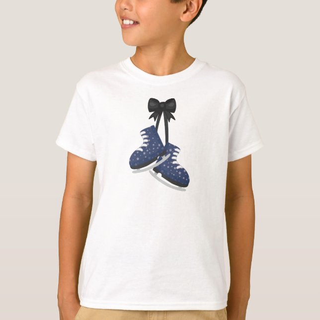 Ice Skates, Ice Skating, Figure Skating, Stars T-Shirt (Front)