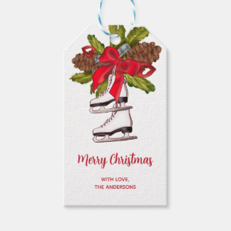 Ice Skates Merry Christmas Gift Tags