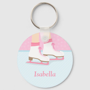Ice Skates Skating Rink For Girls Keychain