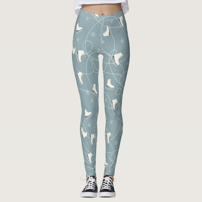 Ice skates & snowflakes leggings (Front)