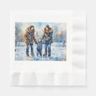 Ice Skating Adventure,  Napkin