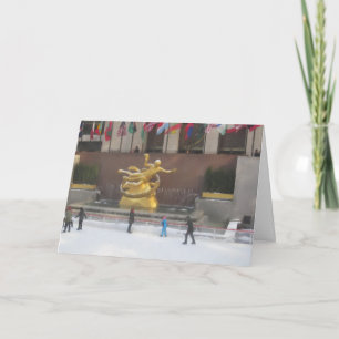 ICE SKATING AT ROCKEFELLER CENTER HOLIDAY CARD