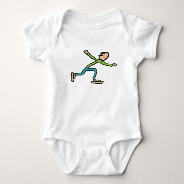 Ice Skating Baby Bodysuit (Front)