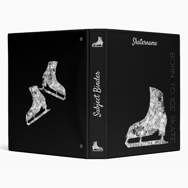 Ice skating binder - silver stars (Background)