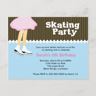 Ice Skating Birthday Invitation