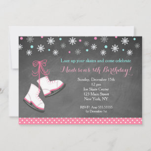 Ice Skating Birthday Invitations