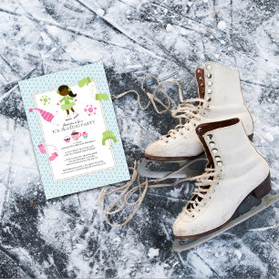 Ice Skating Birthday Party Invitations