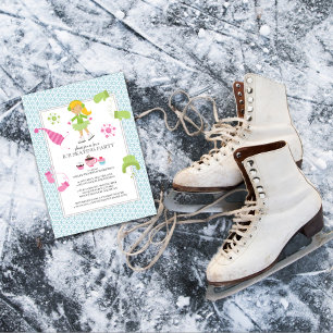 Ice Skating Birthday Party Invitations