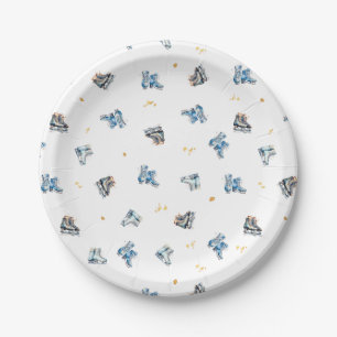 Ice-Skating Birthday Plates, Hockey Birthday  Paper Plate