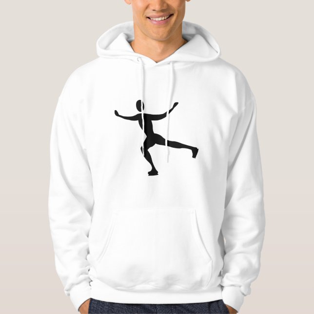 Ice Skating - Black Hoodie (Front)