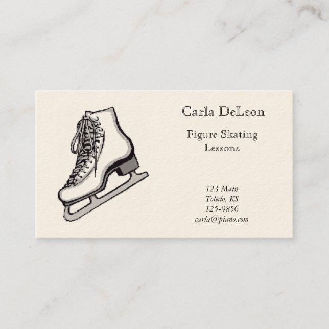 Ice Skating Business Card (Front)