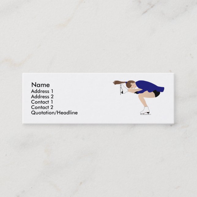 Ice Skating Business Card - Customizable! (Front)