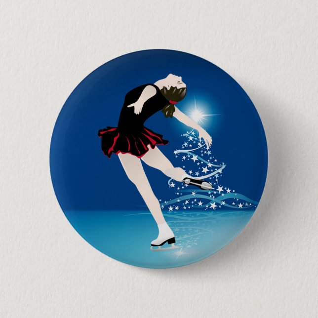 Ice Skating Button (Front)